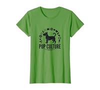 Cultura de Cachorros: Colección de Iconos de Entretenimiento para Amantes de los Perros Camiseta, Mujer, Hierba, L