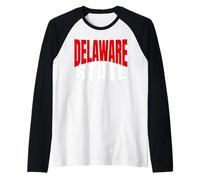 Cultura de Viajes del Estado de Delaware Camiseta Manga Raglan