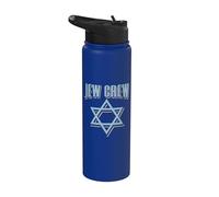 Cultura Judía Moderna Cita Divertida Herencia Hebrea Tripulación Judía Stainless Steel Insulated Water Bottle