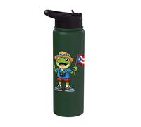 Cultura puertorriqueña Puerto Rico Pride Coqui Stainless Steel Insulated Water Bottle