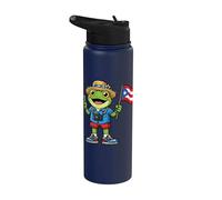 Cultura puertorriqueña Puerto Rico Pride Coqui Stainless Steel Insulated Water Bottle