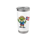 Cultura puertorriqueña Puerto Rico Pride Coqui Vaso térmico de acero inoxidable de doble pared