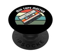 Cultura retro de los años 80, jugadores de cassette, música retro de los años 80 PopSockets PopGrip Adhesivo