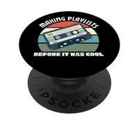 Cultura retro de los años 80, jugadores de cassette, música retro de los años 80 PopSockets PopGrip Adhesivo