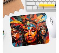 Cultural Fusion Graffiti - Alfombrilla de mouse con textura premium, impermeable, antideslizante, para juegos y oficina, diseño lavable con borde cosido, estampado de armonía y diversidad