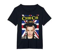 Culture Club Union Jack Camiseta, Mujer Tallas Grandes, Negro, 1XL Grande