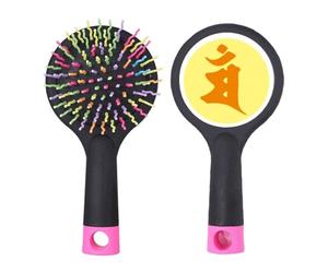 Culture Mam - Cepillo de pelo redondo para desenredar el cabello, base acolchada