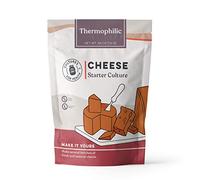 Cultures for Health Iniciador de queso termófilo | 4 paquetes de cultivo directo sin gluten + 2 tabletas de cuajo vegetal | Queso duro, parmesano, mozzarella, Asiago, Romano, queso suizo y más