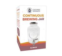Cultures for Health Tarro de preparación continua de Kombucha con espiga | Tarro de vidrio de 5 litros con boquilla para fermentación DIY | Tarro de hotel Kombucha SCOBY a largo plazo | Dispensador