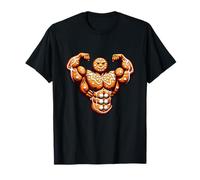 Culturista Hombre de jengibre Entrenamiento Divertido Gimnasio Navidad Camiseta