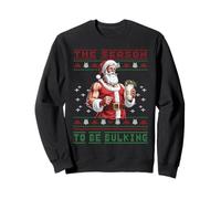 Culturista Papá Noel Abultando Suéter Feo Fitness Sudadera