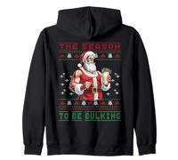 Culturista Papá Noel Abultando Suéter Feo Fitness Sudadera con Capucha