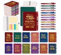 Culudea 48 Pcs Employee Appreciation Gifts in Bulk, 24 Sets Thank You Spiral Notebooks with Pens & Sticky Notes, Inspirational Coworker Gifts for Staff, Teachers, Volunteers, Nurses (5.5 x 4.7 Inch)