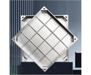 Cum - Cubiertas cuadradas de acero inoxidable de alta resistencia, 75 x 75 cm, tapas de tanque séptico para exteriores, cubiertas invisibles para lavabo de alcantarillado, diseño acumulable para patio