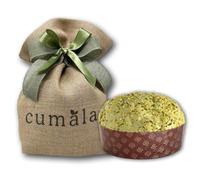 Cumala Panettone Artesanal con Mazapán y Creminis de Puro Pistacho de Bronte 1 kg