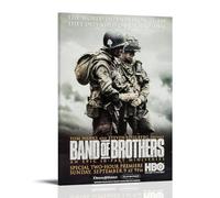 Cumbrjde Póster de película Band of Brothers para decoración de pared, lienzo, 40 x 60 cm, marco de banda de hermanos