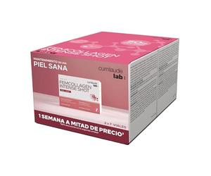 Cumlaude Lab - Femcollagen Intense Shot, Colágeno Marino Bebible con Vitaminas y Zinc, Mantenimiento de la Piel, Acción Antioxidante, Sabor Arándanos - Pack de 2 x 7 Viales