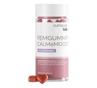 Cumlaude Lab - Femmgummy Calm & Mood, Complemento Alimenticio, Promueve el Bienestar Emocional, Ayuda en Situaciones de Estrés y Cansancio, con Ashwagandha y Vitaminas, Sabor Naranja - 60 Gummies