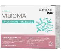 Cumlaude Lab – Vibioma complemento alimenticio triple acción probiótica, sabor melocotón, 14 sticks