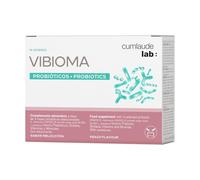 Cumlaude Lab - Vibioma, Complemento Alimenticio de Triple Acción Probiótica Para Bienestar Íntimo Femenino, Previene Infecciones, con Vitaminas, Probióticos y Prebióticos, Sabor Melocotón - 14 Sticks