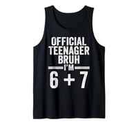 Cumpleaños 13 Niños Oficial Adolescente Seis Siete Meme Cumpleaños Camiseta sin Mangas