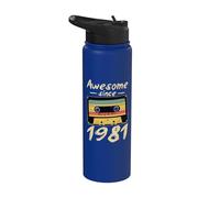 Cumpleaños 1981, impresionante desde 1981, hombres y mujeres, nacido en 1981 Stainless Steel Insulated Water Bottle