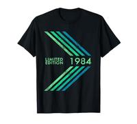 Cumpleaños 1984 Edición Limitada Hombres Mujeres Sportive Stripe Camiseta