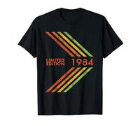 Cumpleaños 1984 Edición Limitada Sportive Stripe para Hombres Mujeres Camiseta