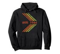 Cumpleaños 1984 Edición Limitada Sportive Stripe para Hombres Mujeres Sudadera con Capucha