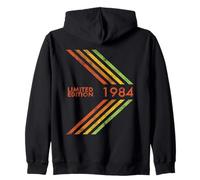Cumpleaños 1984 Edición Limitada Sportive Stripe para Hombres Mujeres Sudadera con Capucha