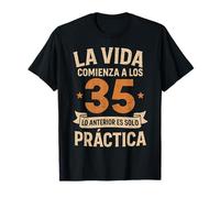 Cumpleaños 35 Años Divertido La Vida Comienza A Los 35 Camiseta