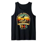 Cumpleaños 80 Regalo Hombre/Mujer Vintage Año 1946 Camiseta sin Mangas