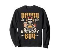 Cumpleaños a Juego de Daddy of The Birthday Boy Skeleton Gamer Sudadera
