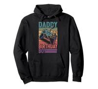 Cumpleaños a Juego de Daddy of The Birthday Boy Vintage Gamer Sudadera con Capucha