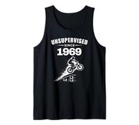 Cumpleaños BMX Vintage Desgastado sin supervisión Desde 1969 Camiseta sin Mangas