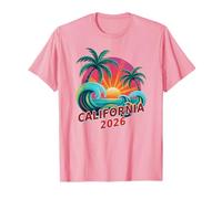 Cumpleaños California 2026 Viaje Familiar Rosa Vacaciones Queen Camiseta