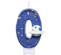Cumpleaños Candles Numbers, Space Theme Cake Number Candle, 1,57 x 0,39 x 2,76 pulgadas Supplies, Novelty Topper, Decorative Number Candle, Fun Decor for Friends and Family