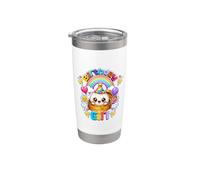 Cumpleaños Chica Kawaii Dumpling Candy Pastel Estética Vaso térmico de acero inoxidable de doble pared