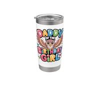 Cumpleaños con texto en inglés "It's My daddy's Birthday" Vaso térmico de acero inoxidable de doble pared