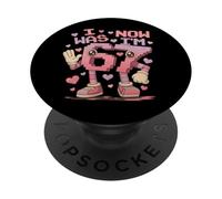 Cumpleaños de 7 años Tenía 6 años Ahora Soy 7 67 Funny Kids Girls PopSockets PopGrip Adhesivo