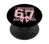 Cumpleaños de 7 años Tenía 6 años Ahora Soy 7 67 Funny Kids Girls PopSockets PopGrip Adhesivo