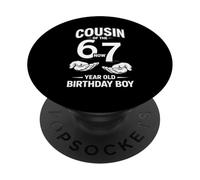 Cumpleaños de 7 años Yo era 6 Ahora Soy 7 67 Meme Cousin PopSockets PopGrip Adhesivo