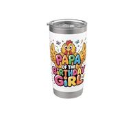 Cumpleaños de la familia It's My Papa's Birthday Chicken Daddy Vaso térmico de acero inoxidable de doble pared
