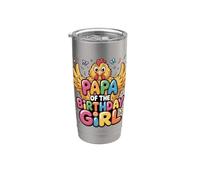 Cumpleaños de la familia It's My Papa's Birthday Chicken Daddy Vaso térmico de acero inoxidable de doble pared