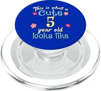 Cumpleaños de niños Así es como se ve un lindo niño de 5 cinco años PopSockets PopGrip para MagSafe