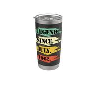 Cumpleaños diseño legendario desde julio de 1962 Retro Vaso térmico de acero inoxidable de doble pared