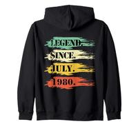 Cumpleaños diseño Legendario Desde Julio de 1980 Retro Sudadera con Capucha