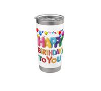 Cumpleaños familiares a juego para hombres, mujeres y niños Vaso térmico de acero inoxidable de doble pared