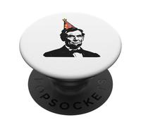 Cumpleaños Gracioso del Presidente Abe Abraham Lincoln PopSockets PopGrip Adhesivo
