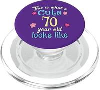 Cumpleaños gracioso Esto es lo que un lindo 70 Setenta años se ve PopSockets PopGrip para MagSafe